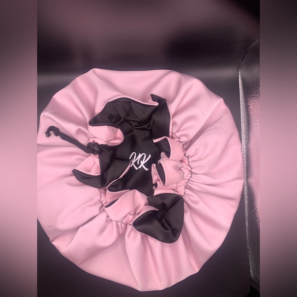 Pink Satin Bonnet with Silk Lining – 23” Adult Size | Adjustable |